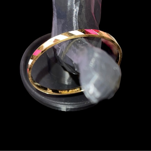 Kate Spade ♠️ New York Idiom Bangle - Three Cheers - Pink & Gold Bracelet - VGUC - Picture 3 of 5